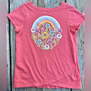 Lands End T-shirt with textured flower design.